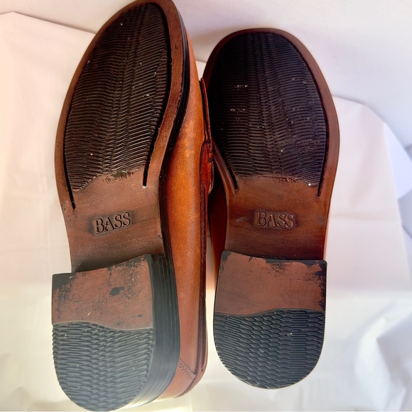 Bass Women’s Bass Weejuns Brown Tan Leather Tassel Loafers Size 7w - Picture 7 of 16
